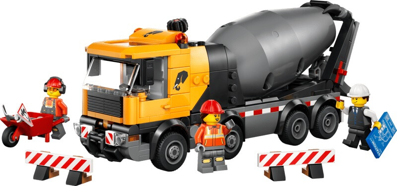 LEGO City betoniarka zabawkowa ciężarówka budowlana z akcesoriami