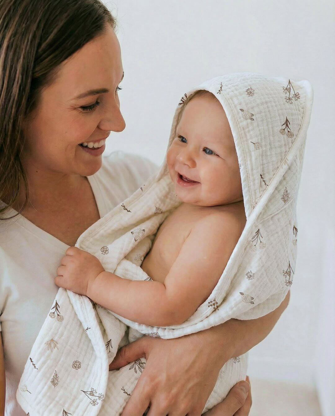 okrycie kapielowe dla niemowlaka muslin