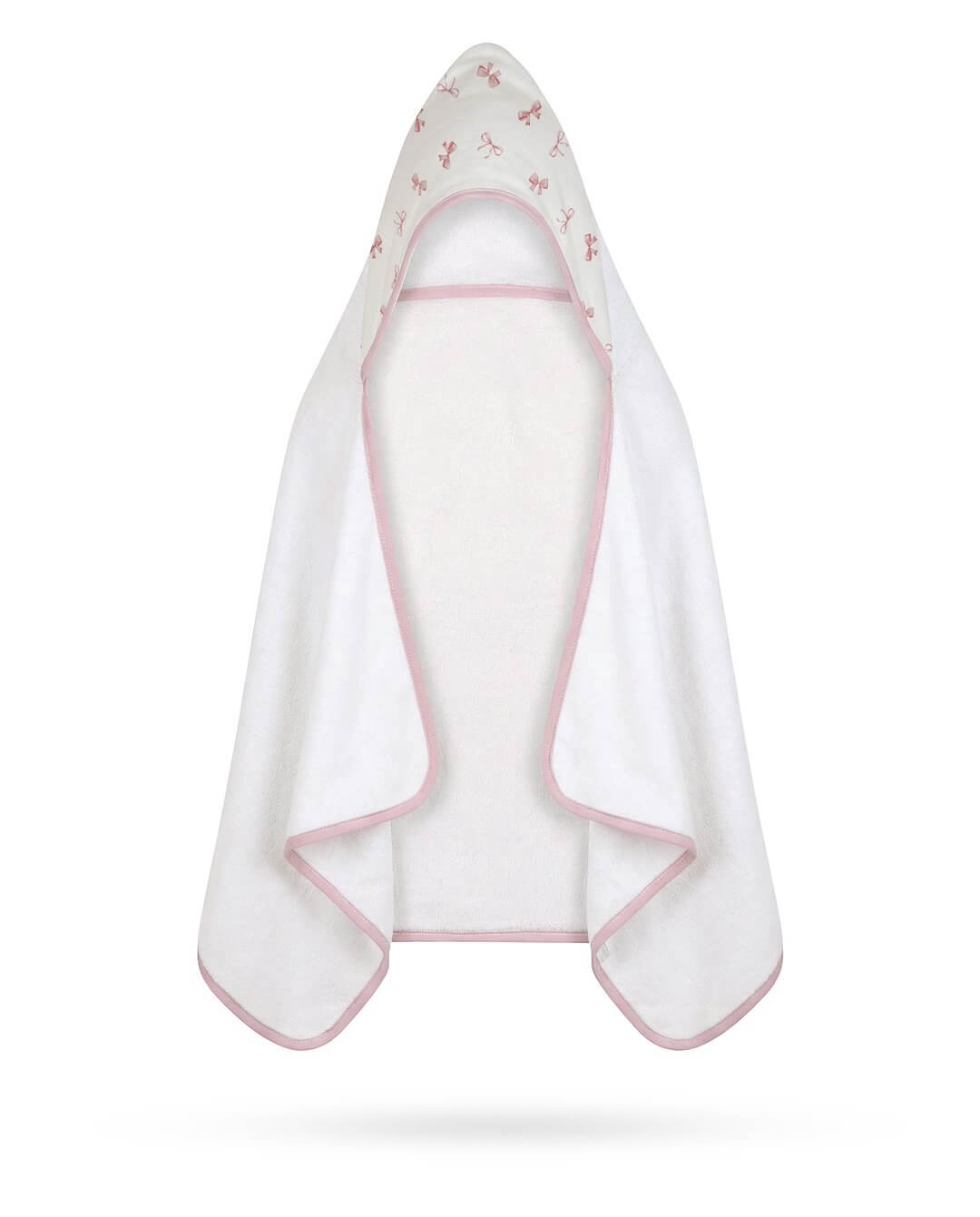 recznik bambusowy pudrowe kokardki dla niemowlaka