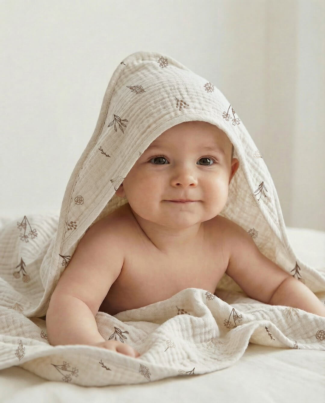 okrycie kapielowe niemowlece muslin