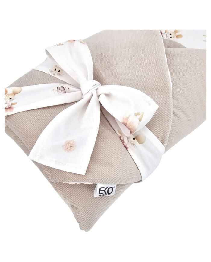 zapięcie rożka niemowlęcego rzep kokarda