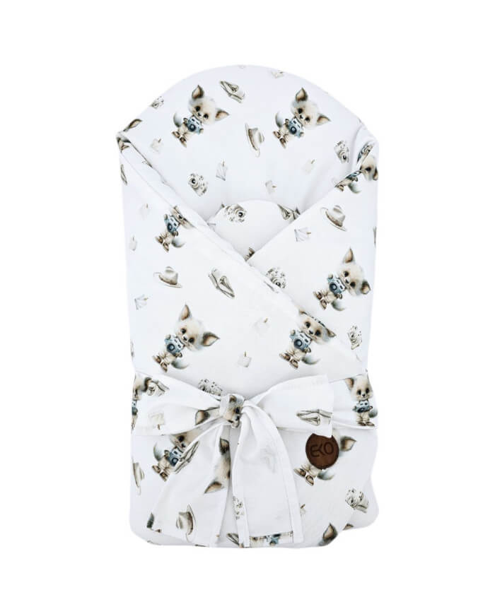 rożek niemowlęcy bambusowy 75x75