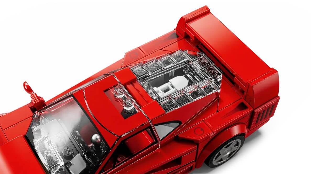 LEGO 76934 Ferrari F40 wnętrze modelu
