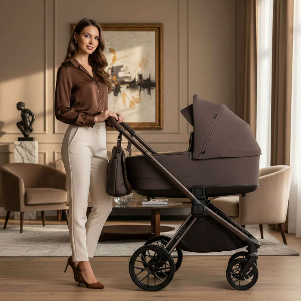 Wózek Adamex Bianco Chocolate brown 2w1 wózek dziecięcy Adamex Bianco Chocolate brown 2w1