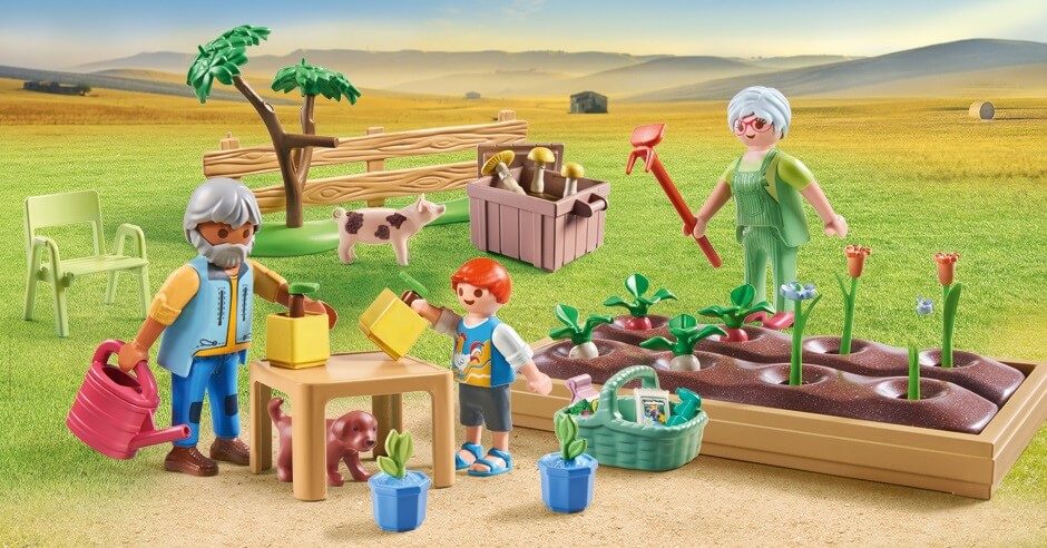 playmobil wieś ogród warzywa prosiaczek