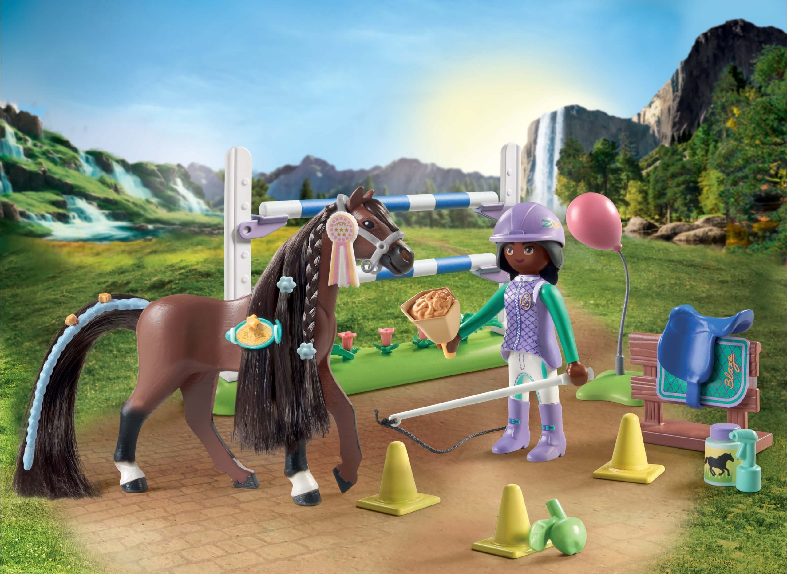playmobil waterfall zoe koń trening skoki