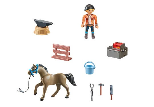 playmobil kowal kuźnia koń dzieci