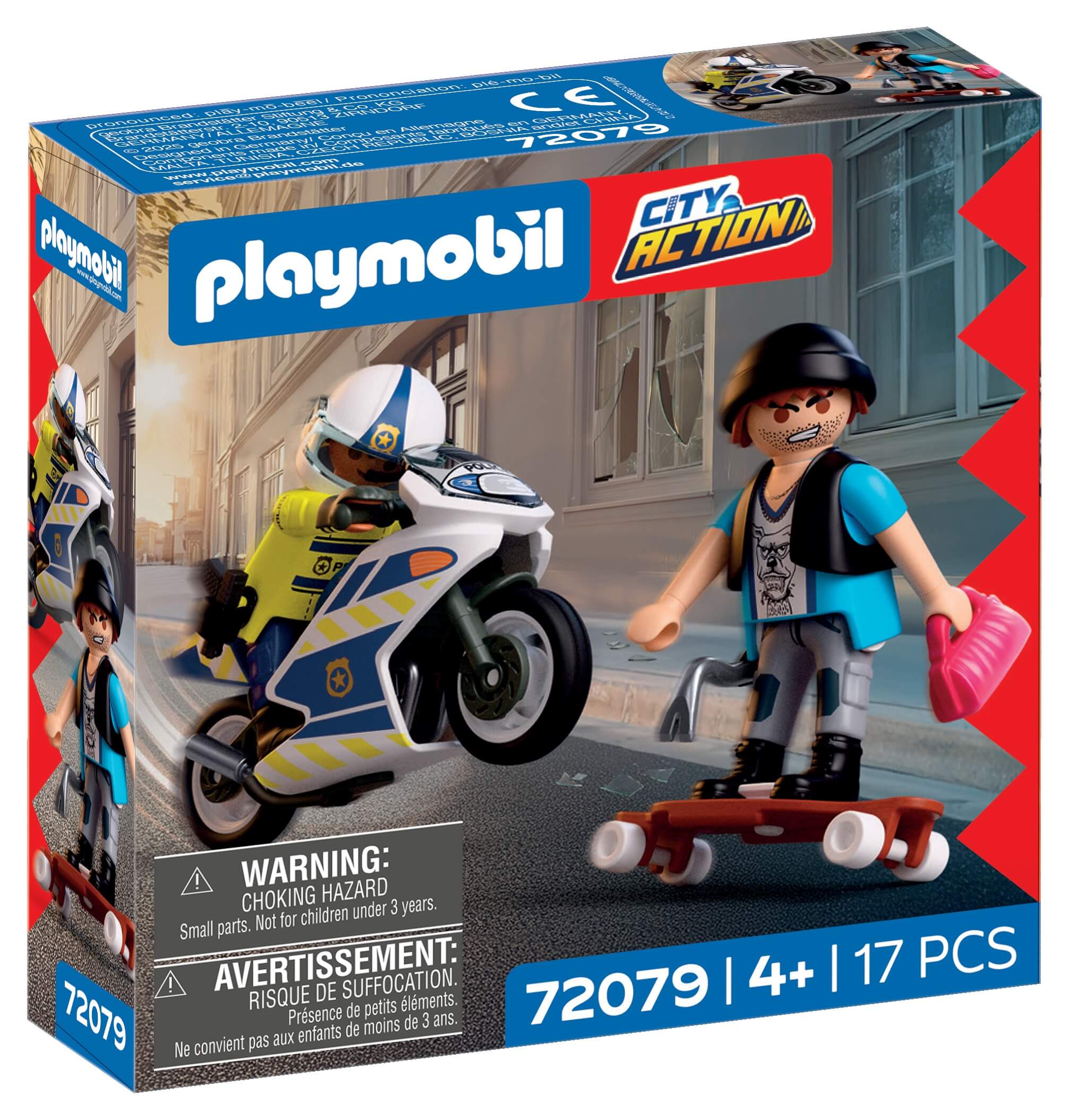 playmobil 72079 policja motocykl złodziej