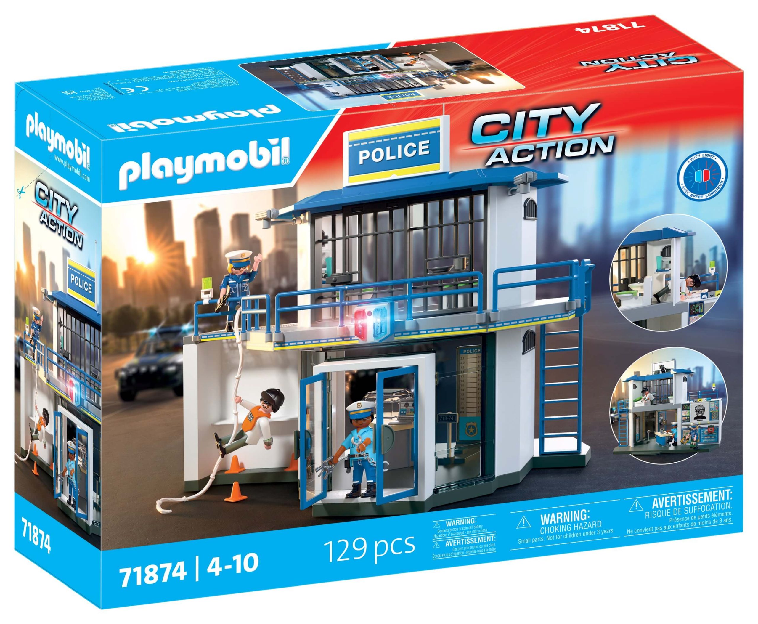 playmobil 71874 posterunek policji cela