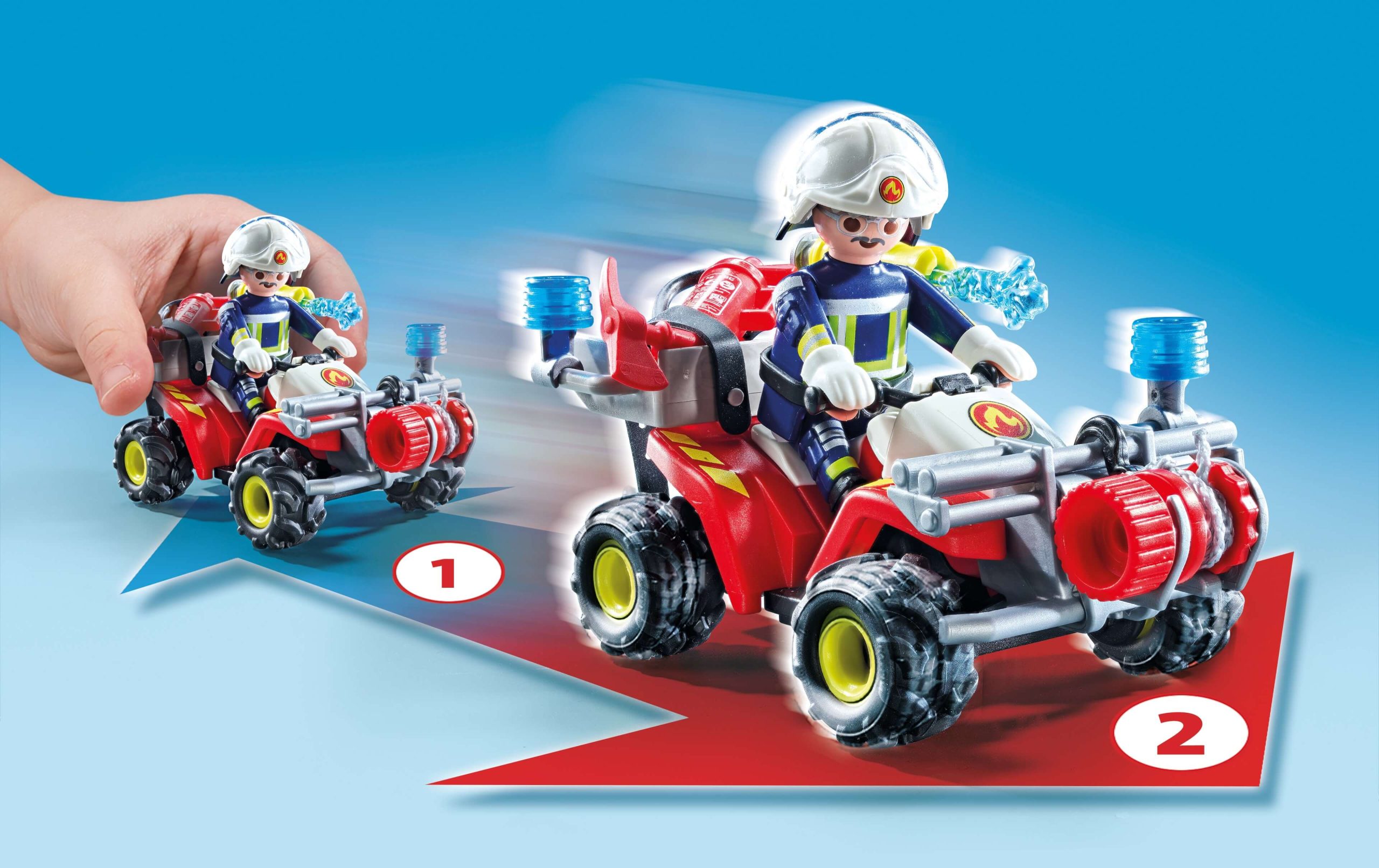 playmobil straż quad armatka wodna