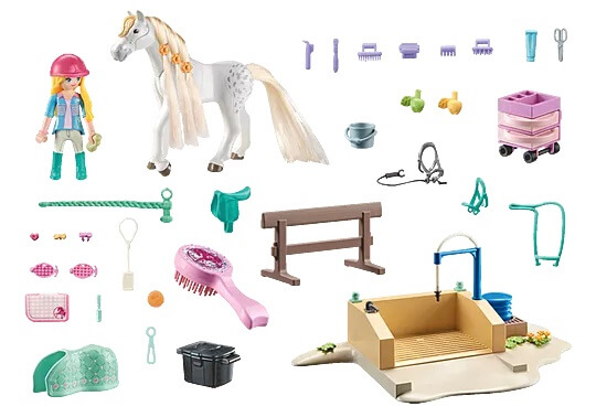 playmobil ranczo waterfall konie zestaw