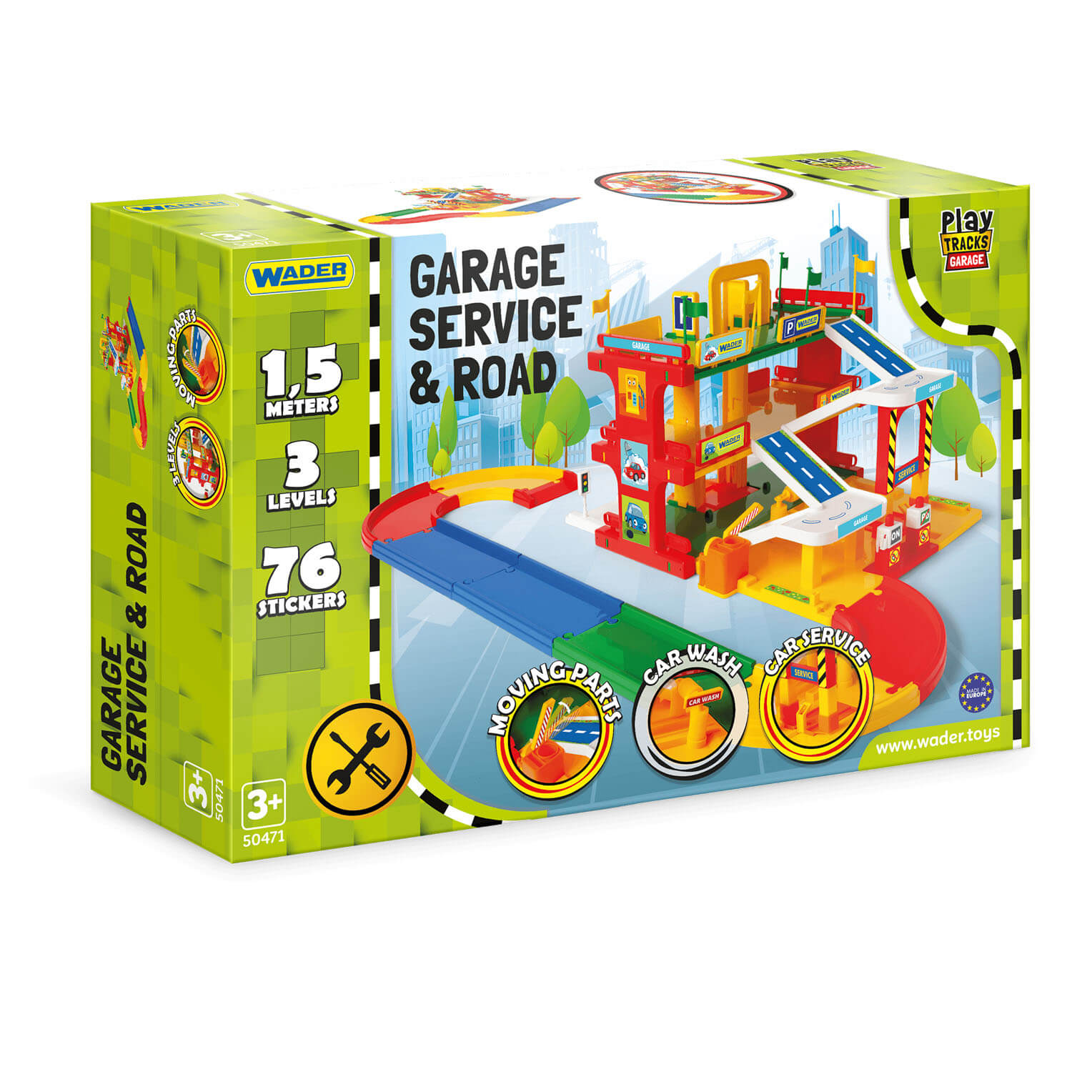 tor samochodowy z garażem dla dzieci