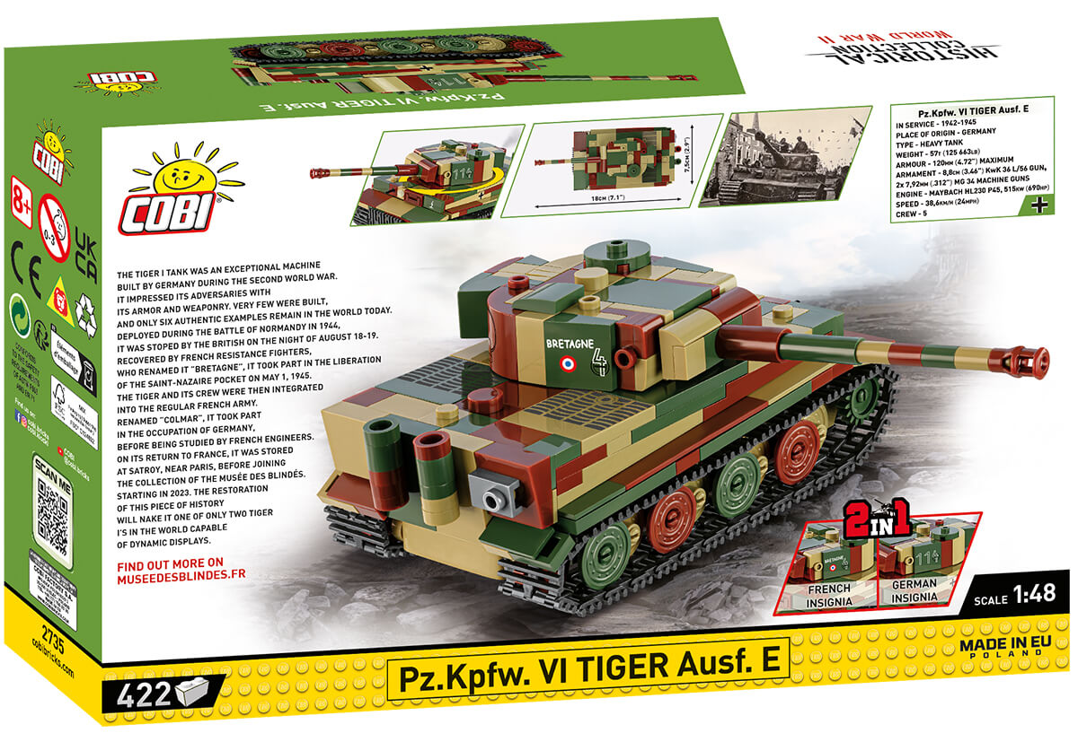 klocki cobi tiger i 2w1 historical collection