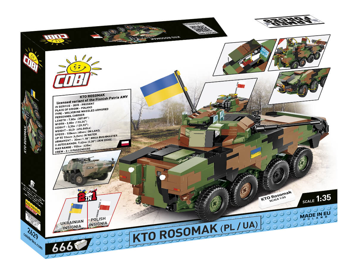 cobi rosomak model klockowy szczegóły pojazdu