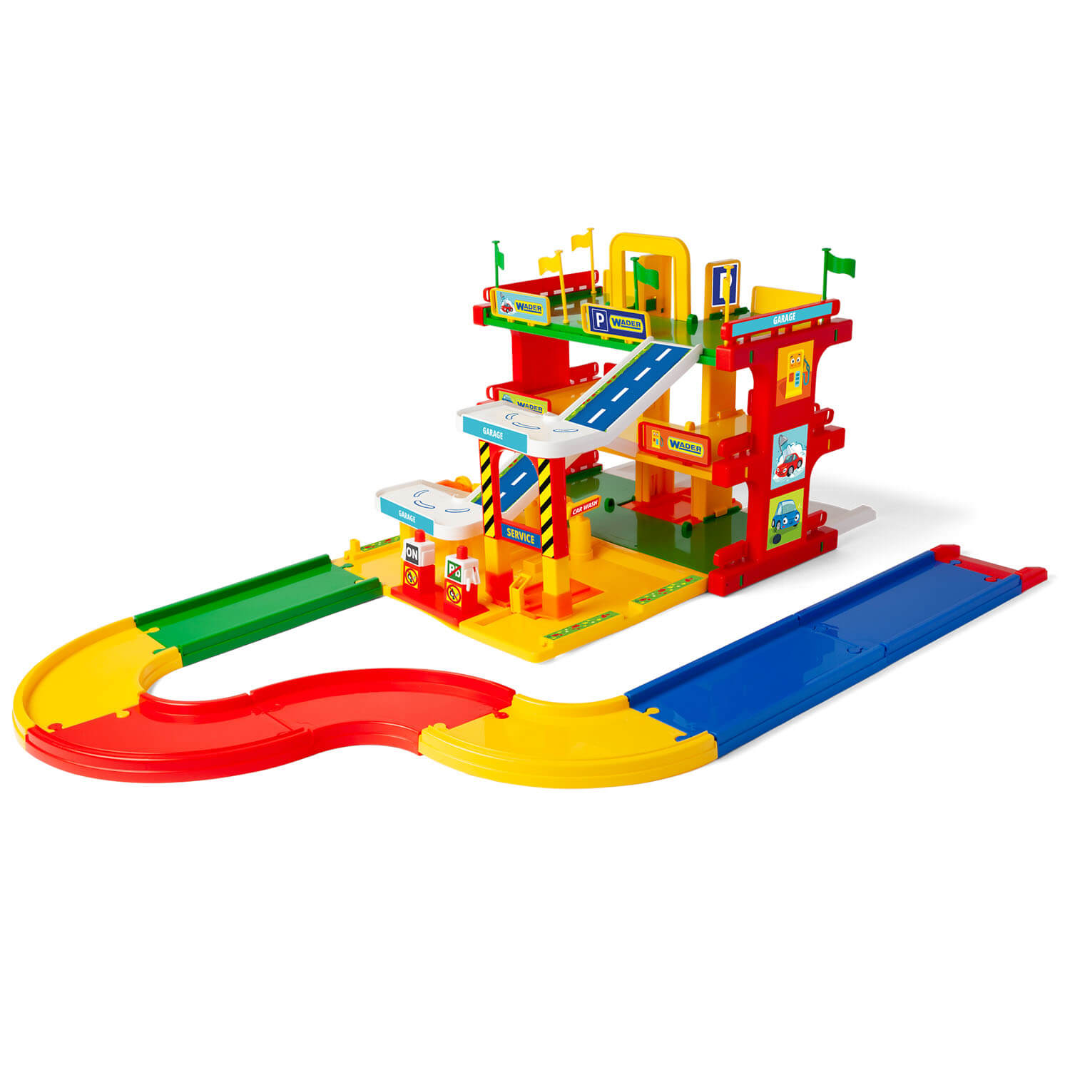 tor dla dzieci z garażem i drogą play tracks