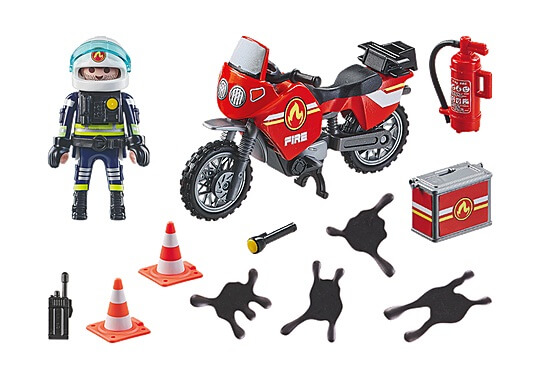 playmobil motocykl straży pożarnej dla dzieci