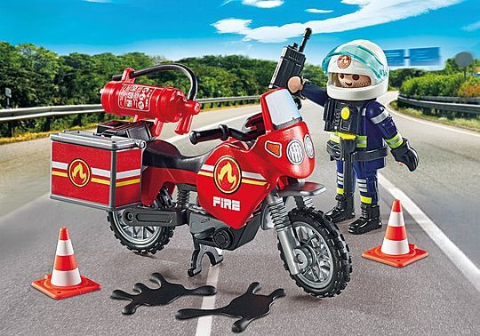 playmobil strażak motocykl akcesoria