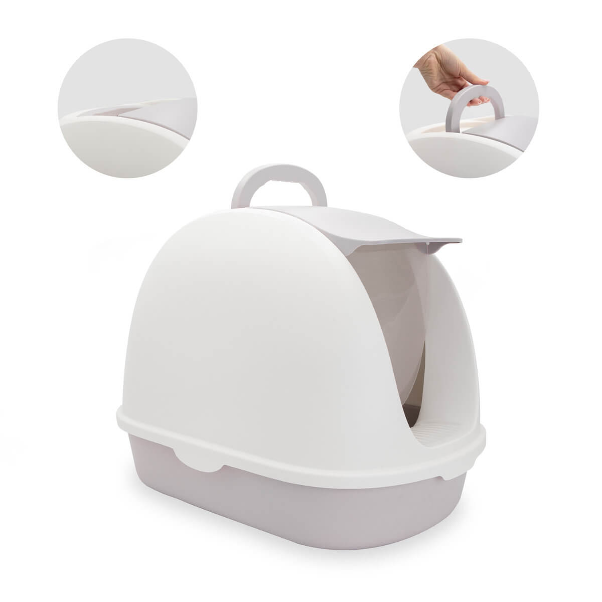 Zamknięta kuweta dla kota Carinio Capsule White XL