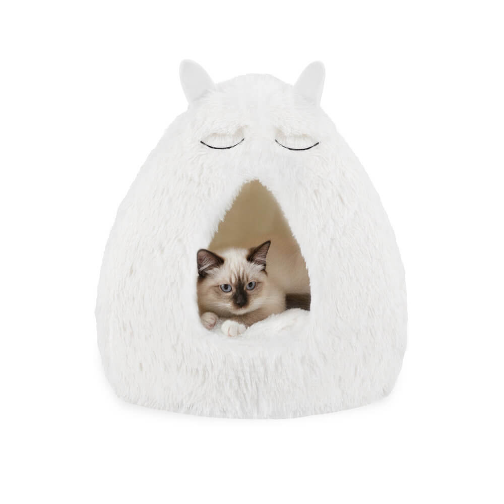 Domek dla kota i małego psa Carinio Kitty Snow miękkie legowisko