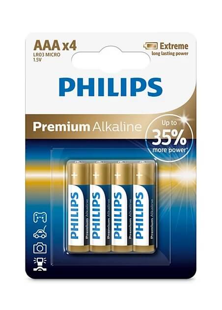 Philips Premium Alkaline AAA LR03 bateria 1,5V