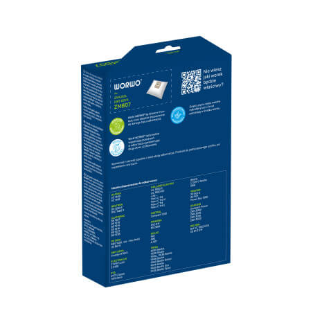 Opakowanie worków WORWO ZMB07 informacje produktu