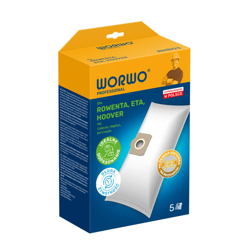 Opakowanie worków WORWO Professional RMB03 do odkurzaczy ETA Hoover Rowenta