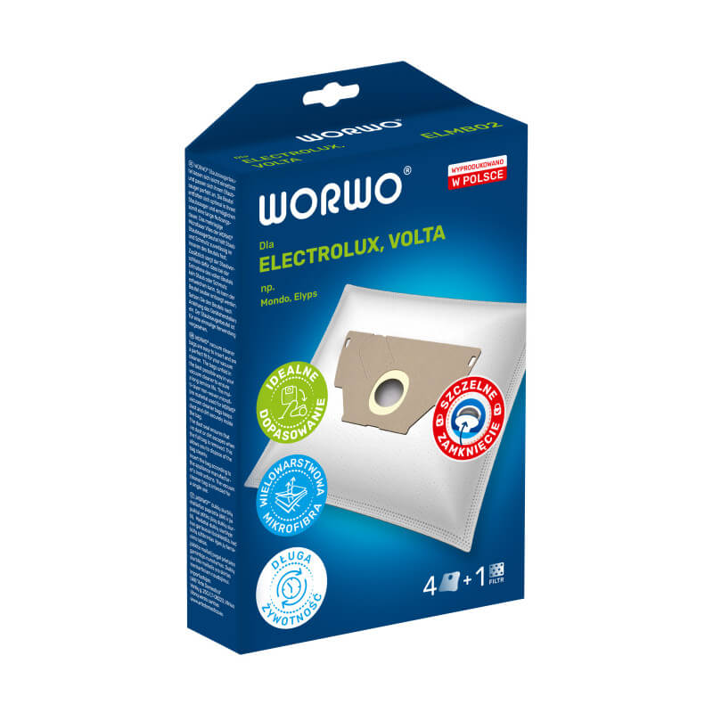 Worki do odkurzacza WORWO ELMB02 4 sztuki
