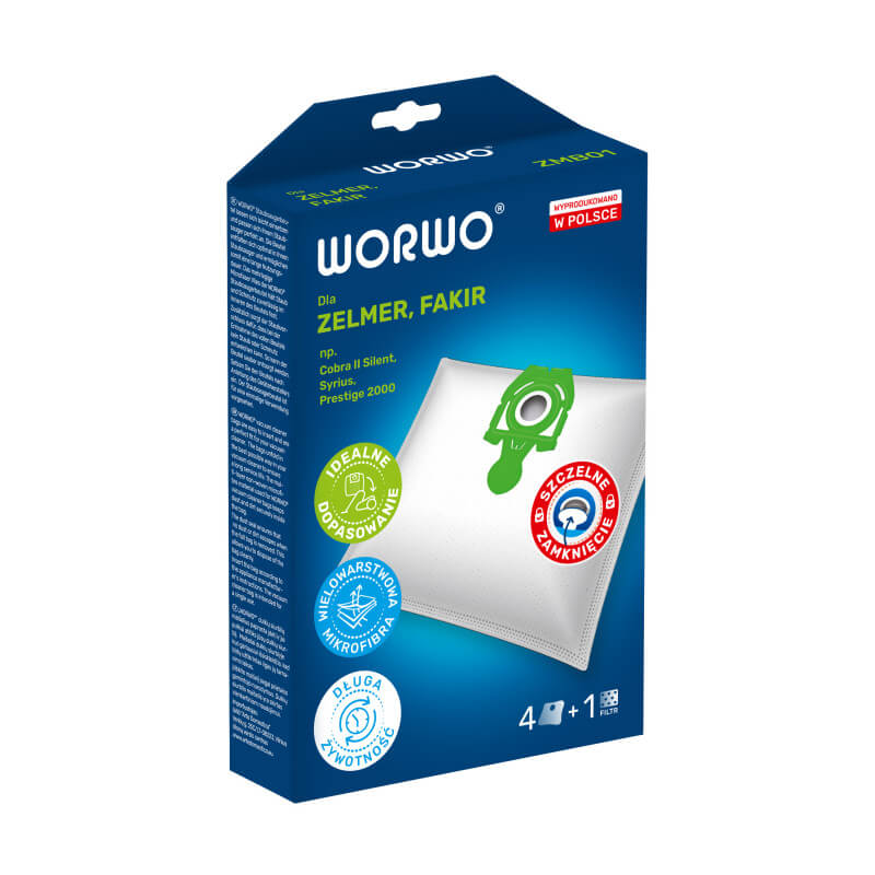 Worki do odkurzacza WORWO ZMB01 4 sztuki
