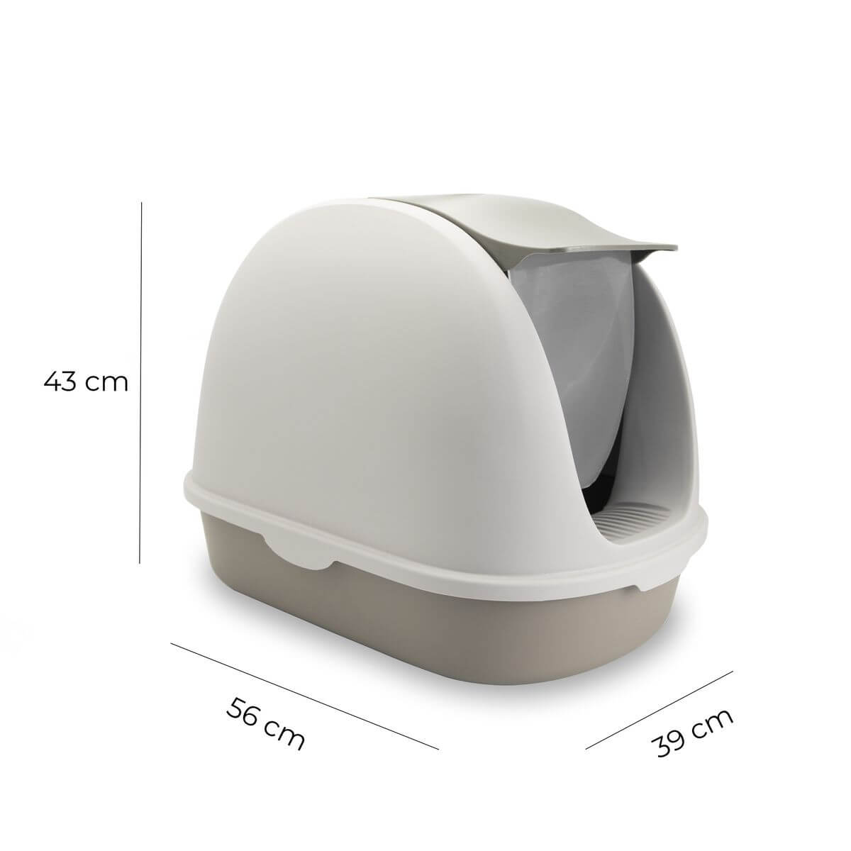 Wymiary kuwety dla kota Carinio Capsule Coffee XL