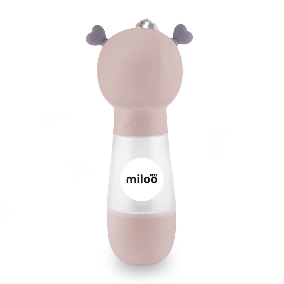 Butelka dla zwierząt MilooPets Amore Duo Pink 350+180 ml Butelka dla psa i kota MilooPets Amore Duo Pink