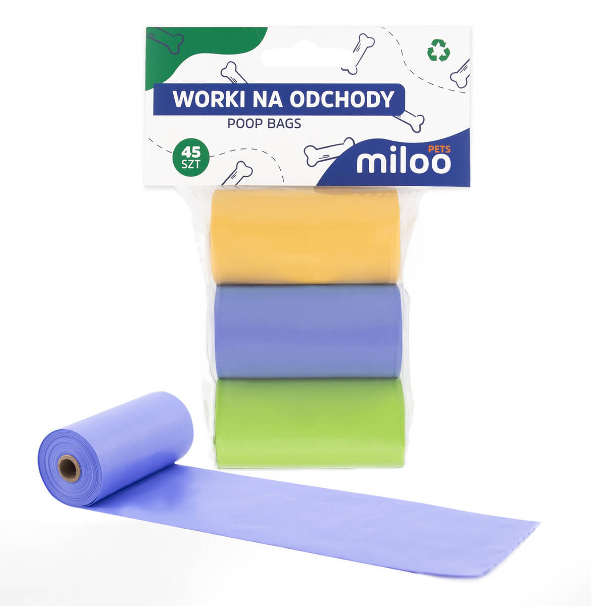 Worki na odchody dla psa MilooPets 45 sztuk