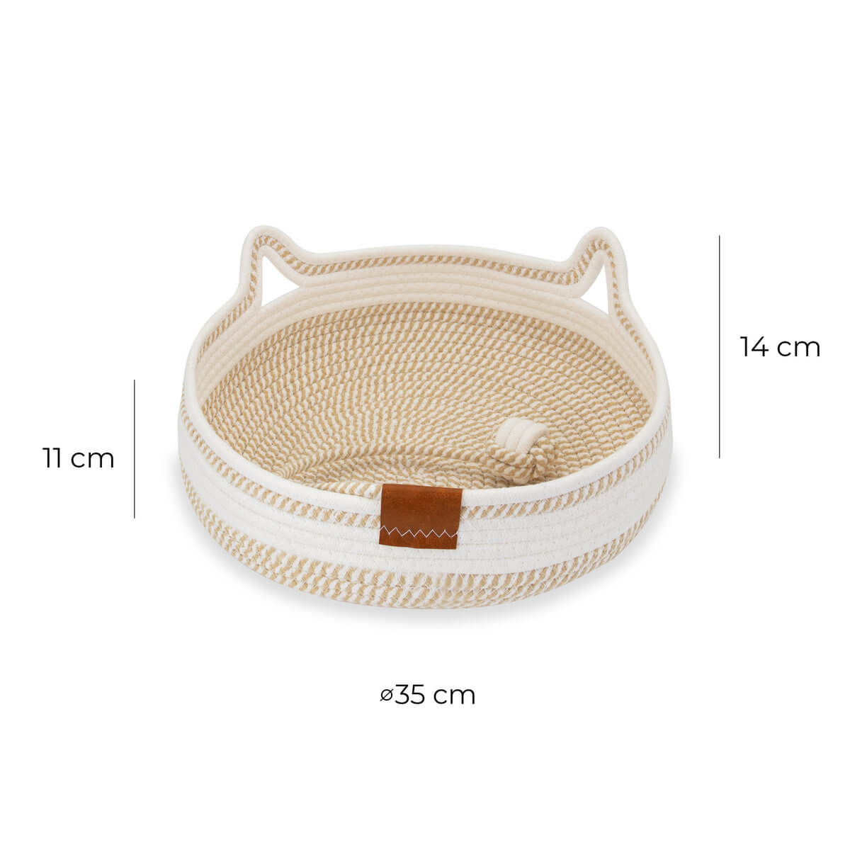 Wymiary legowiska Carinio Playground White Coffee S – 35 × 35 × 11 cm Wymiary legowiska Carinio Playground White Coffee S 35 x 35 x 11 cm