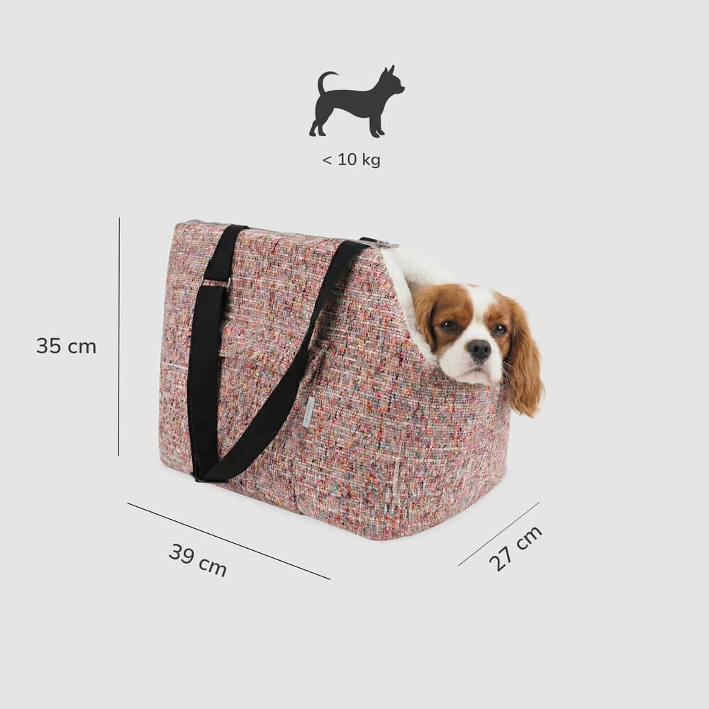 Wymiary torby transportowej Carinio Pocket Coral – 35 × 39 × 27 cm Wymiary torby dla psa i kota Carinio Pocket Coral 35 x 39 x 27 cm